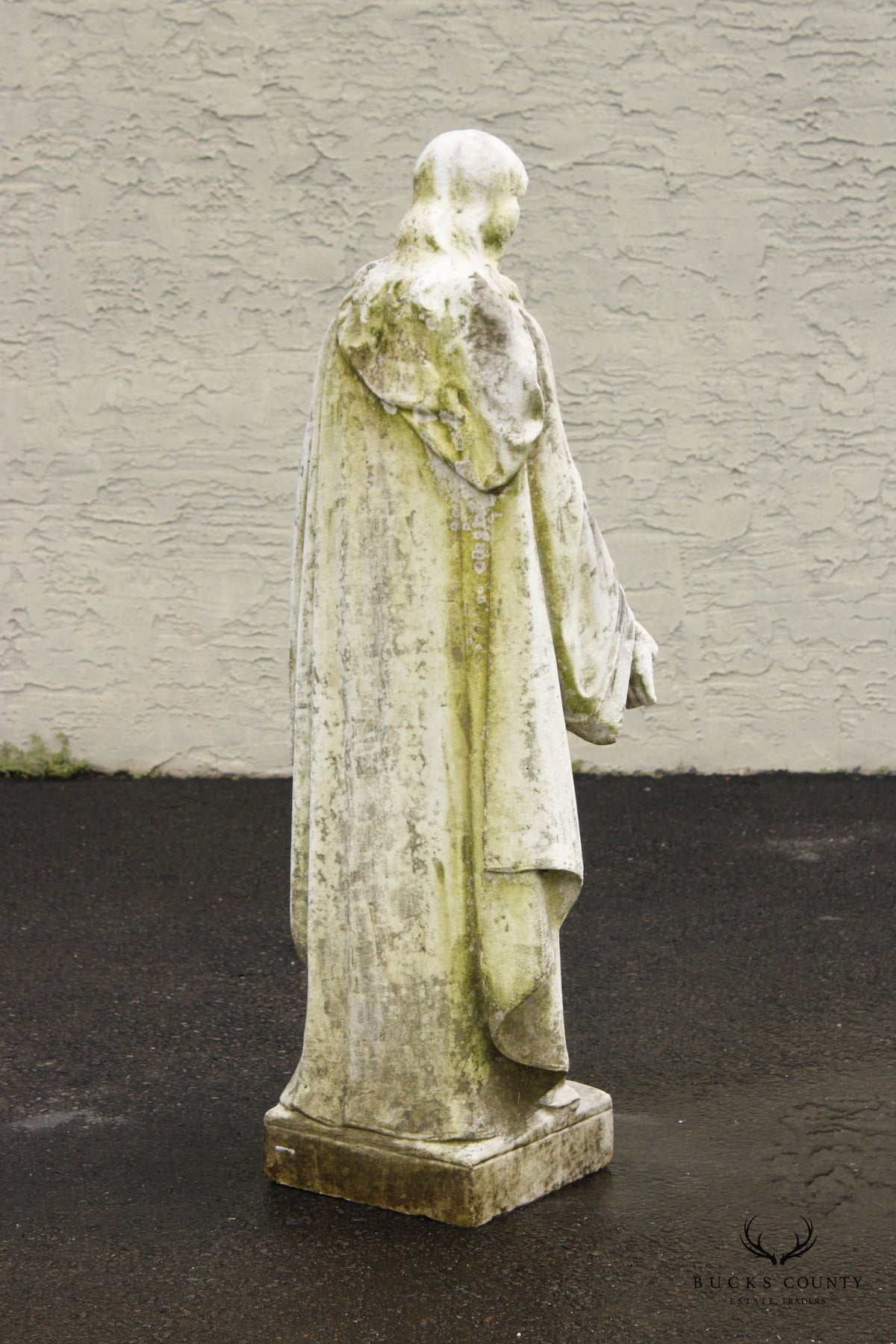 Antique Carved Marble Outdoor Garden Statue Of Jesus