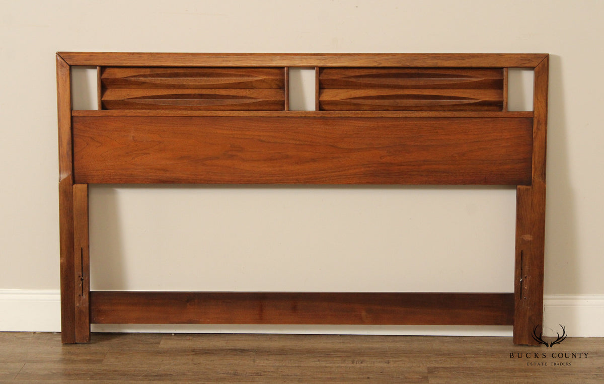 Mid Century Modern Walnut Queen Headboard