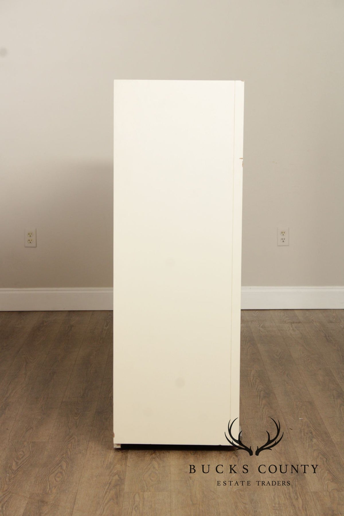 Modern White Lacquer Dry Bar Cabinet With Hidden Mahogany Interior And Rotating Shelves