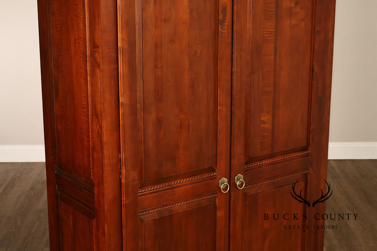 Ethan Allen 'British Classics' Carved Maple And Birch Armoire