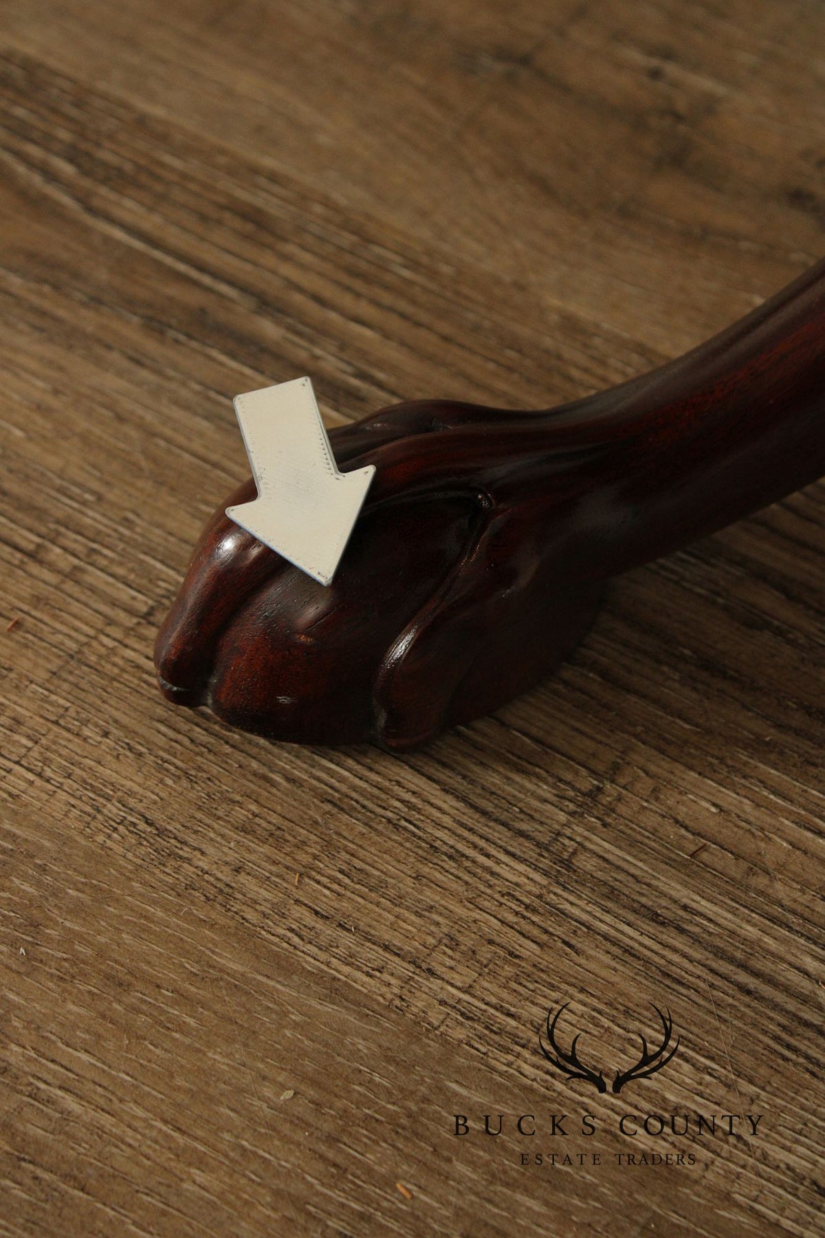 Henkel Harris Chippendale Style Mahogany Tilt Top Pie Crust Table