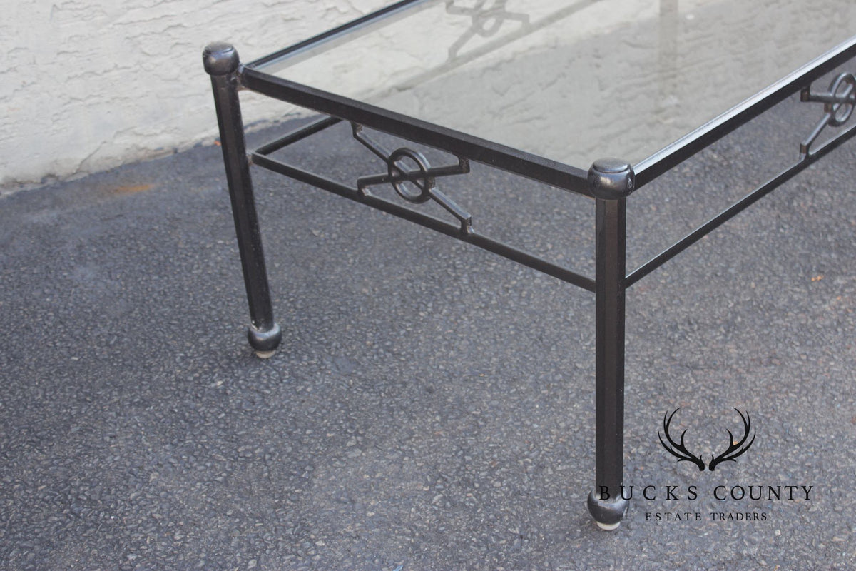 Woodard Delphi Cast Aluminum Glass Top coffee Table