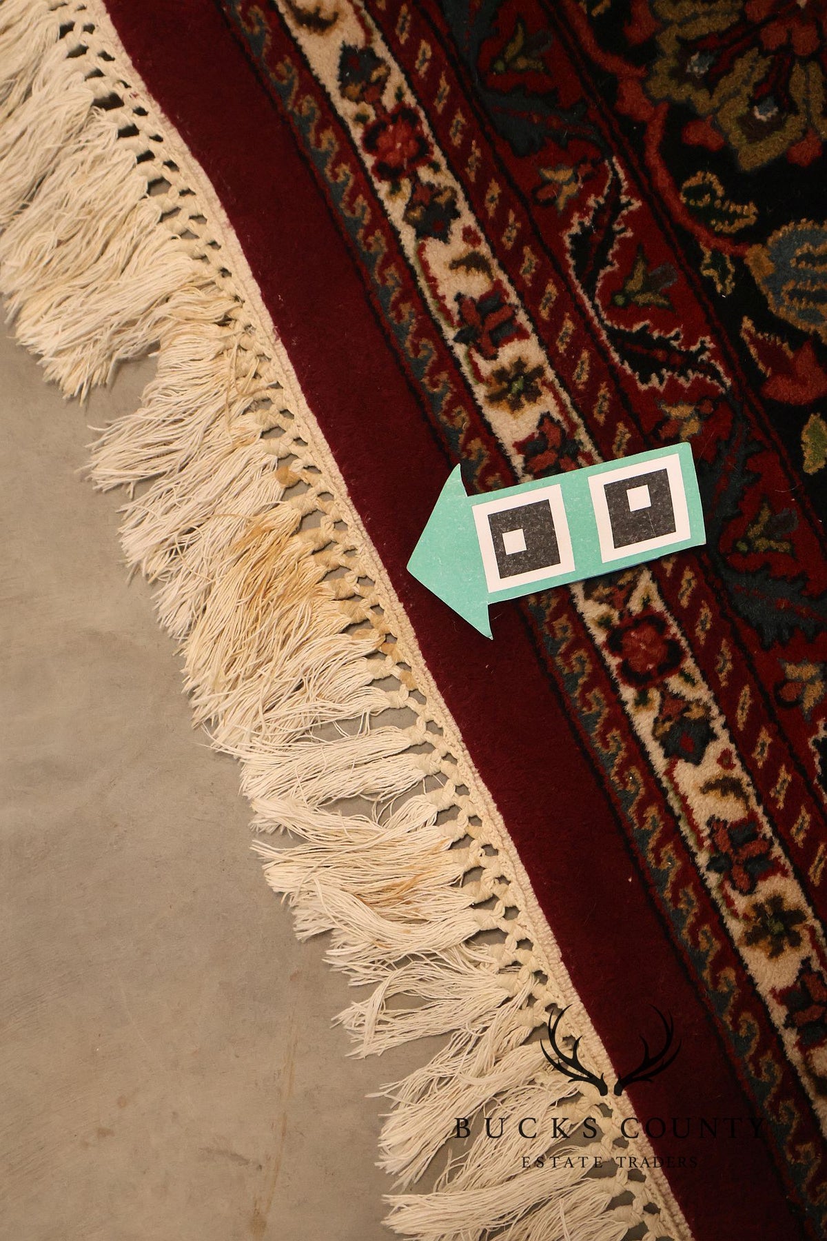 Hand Knotted Persian Style Wool Area Rug With Floral Medallion Design