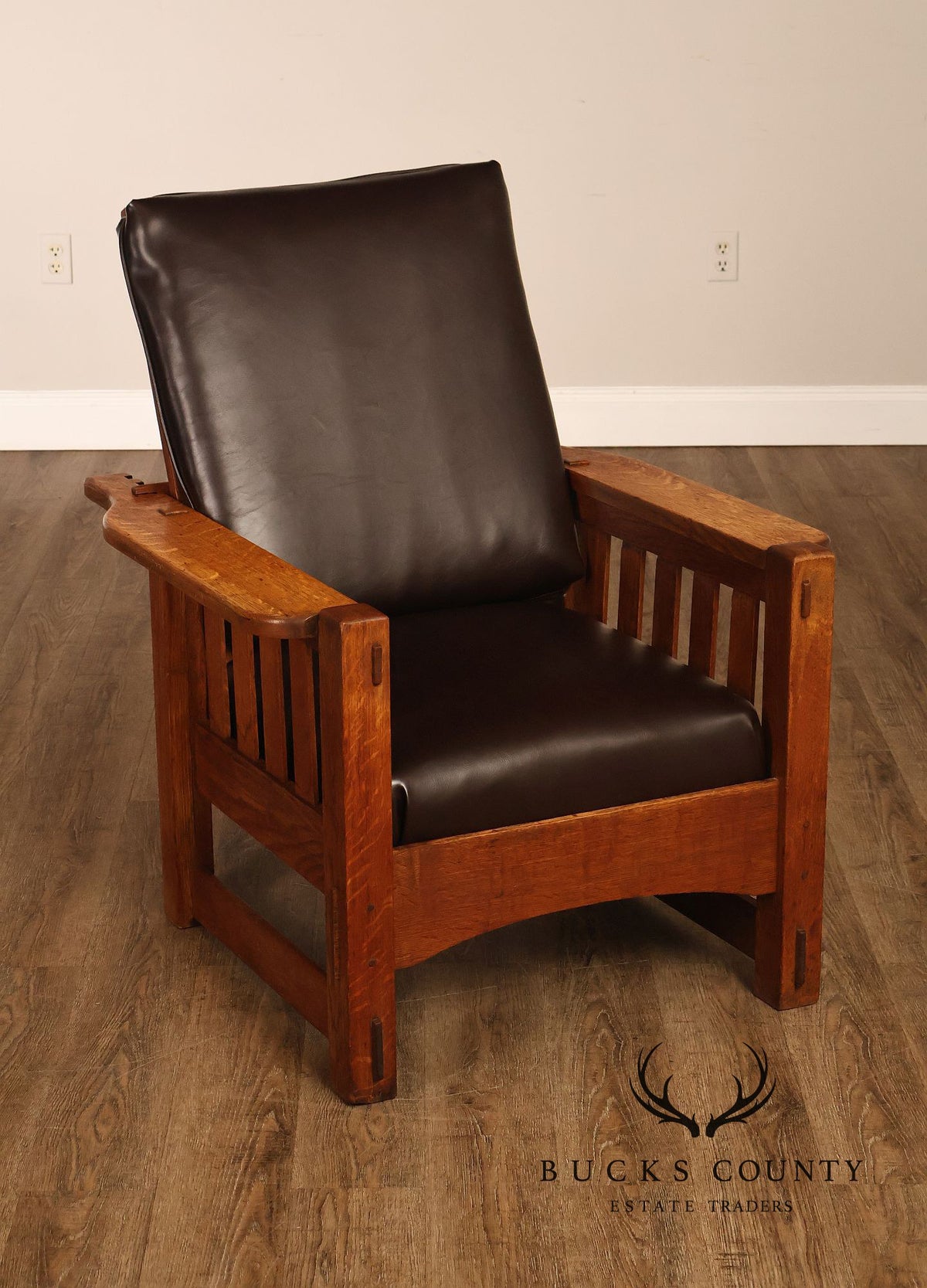 Antique Harden Arts & Crafts Oak Morris Chair