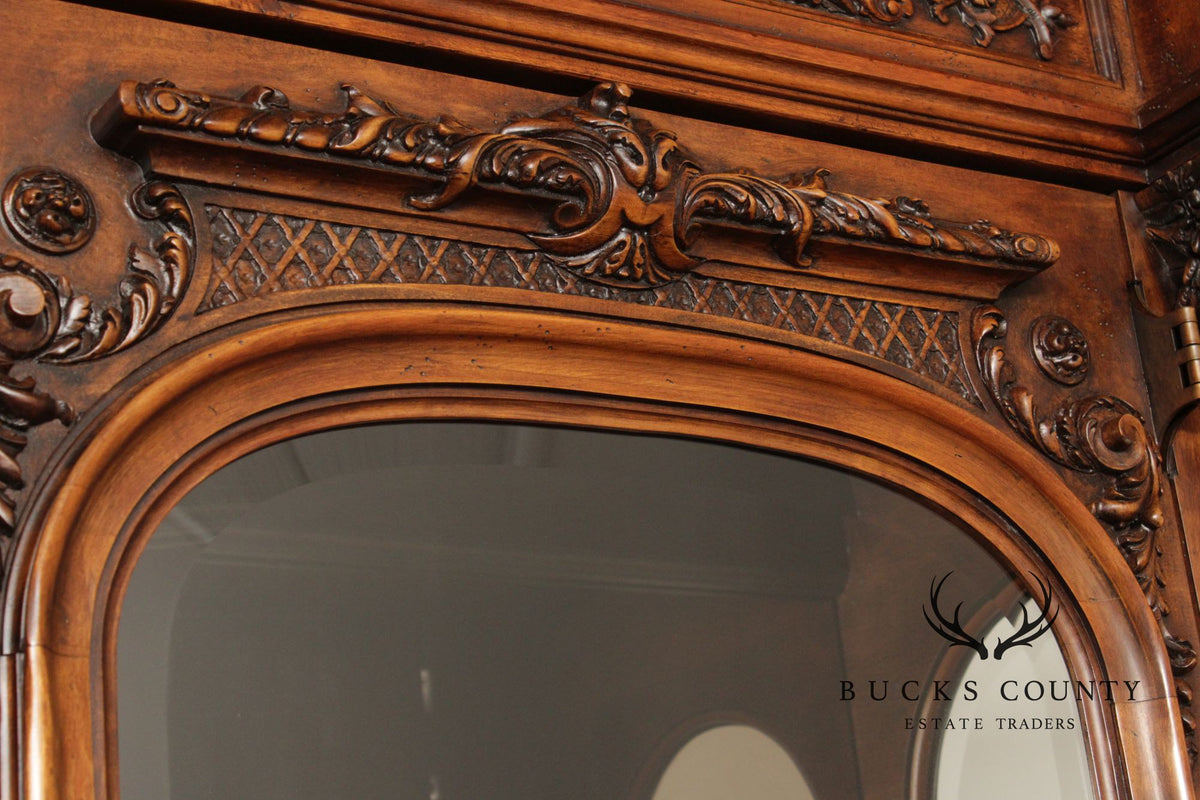 Henredon Monumental French Style Lighted Display Cabinet