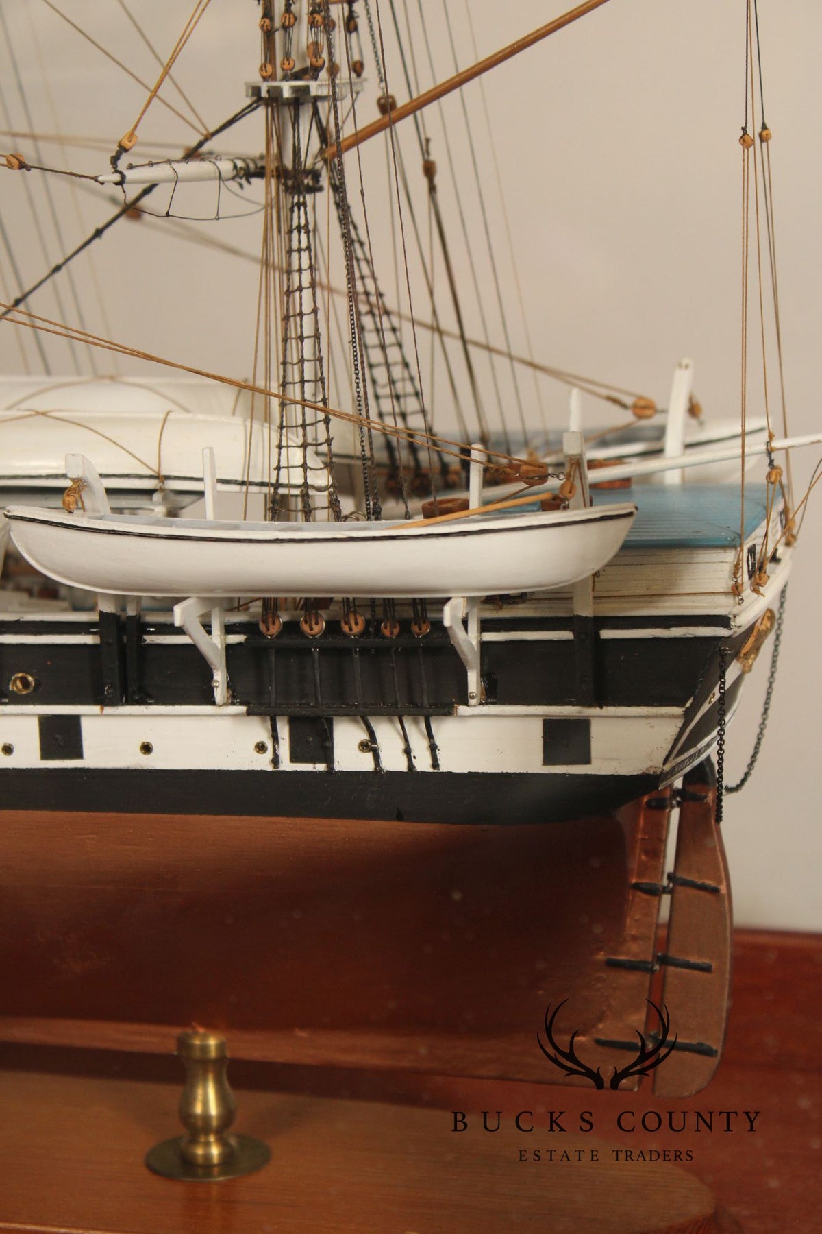 Model Ship 'Charles W. Morgan' In Wooden Display Case