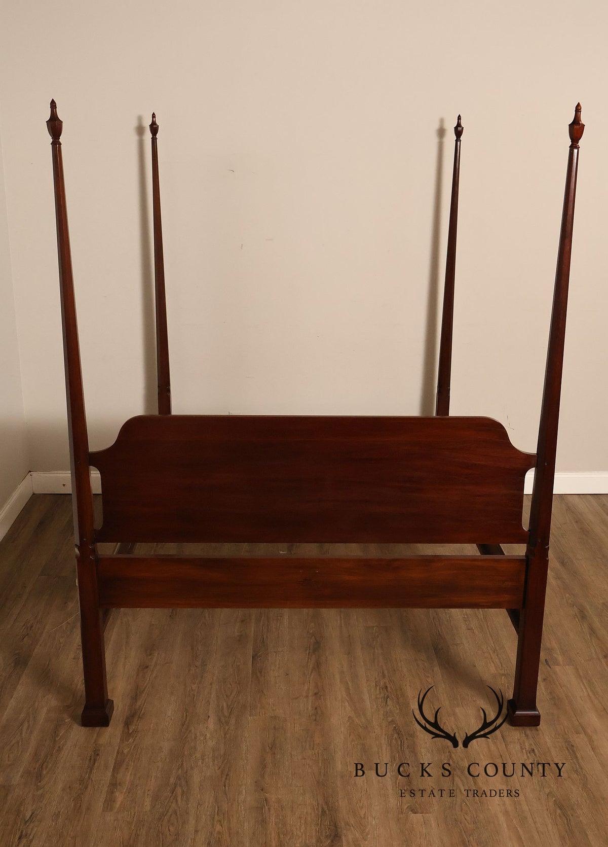 Henkel Harris Georgian Mahogany Queen Size Four Poster Bed