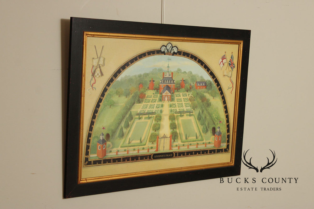 Alexandria Churchill Pair of Custom Framed Prints, 'Governor's Palace' and 'Gunston Hall'