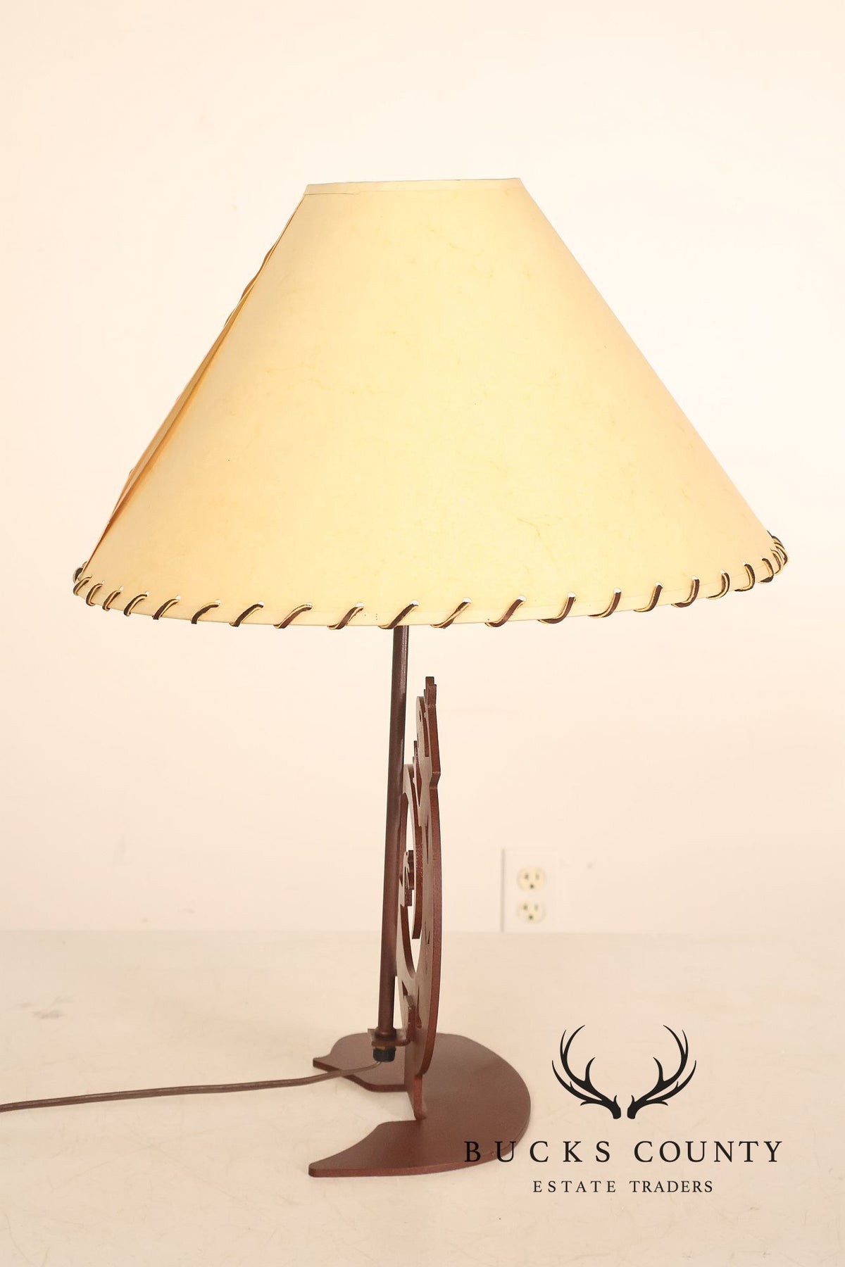 Southwestern Style Steel Gecko Table Lamp