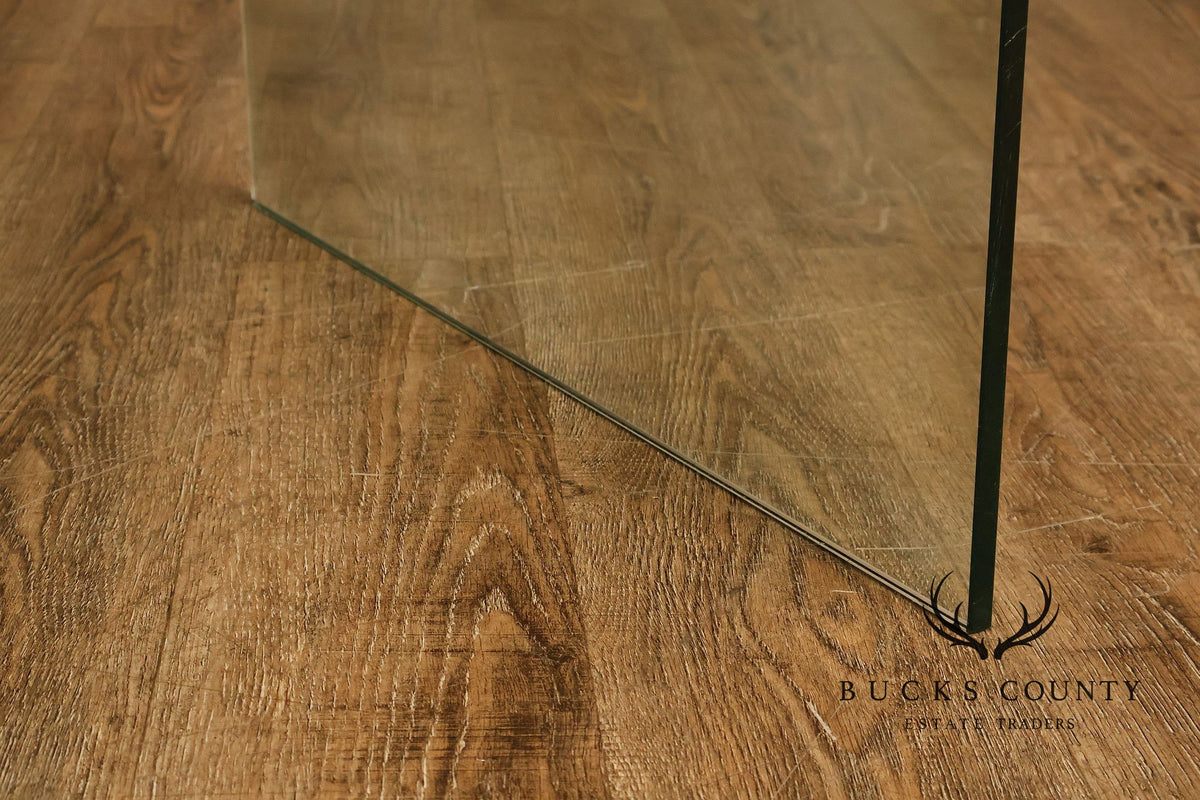 Modern Glass Waterfall Coffee Table