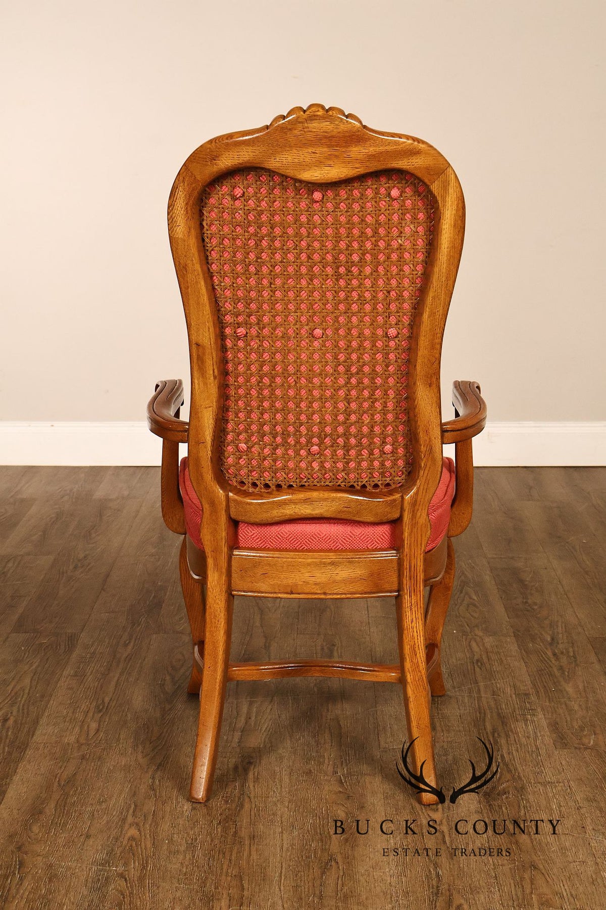 French Country Style Set Of Eight Cane Back Dining Chairs