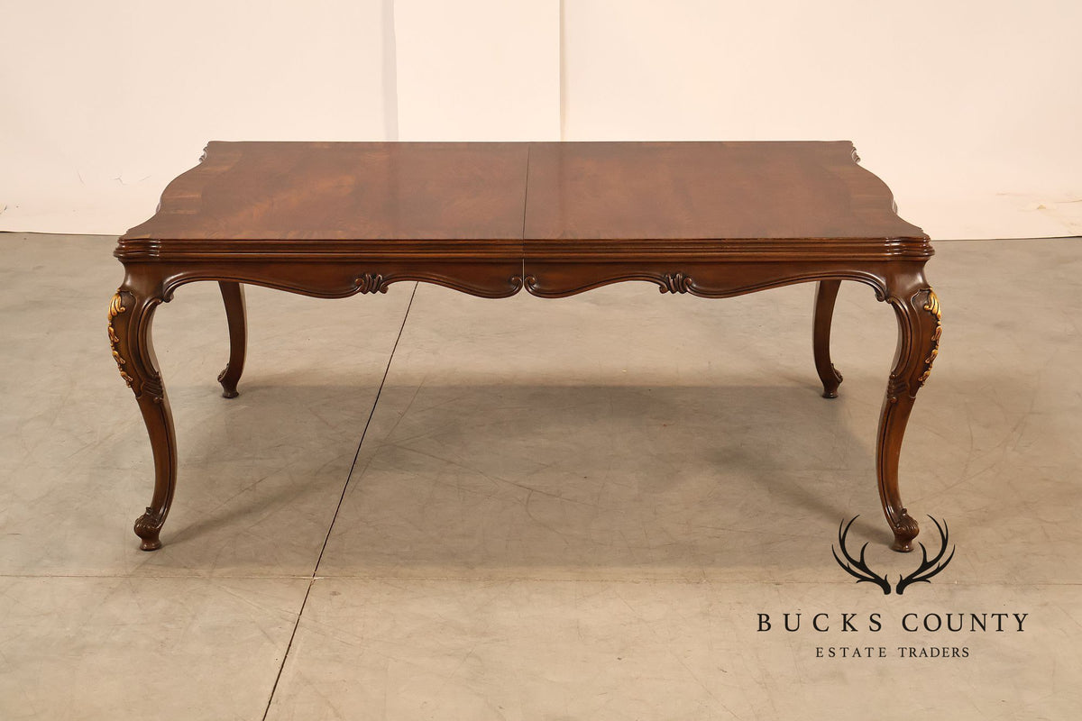 Karges French Louis XV Style Walnut Expandable Dining Table