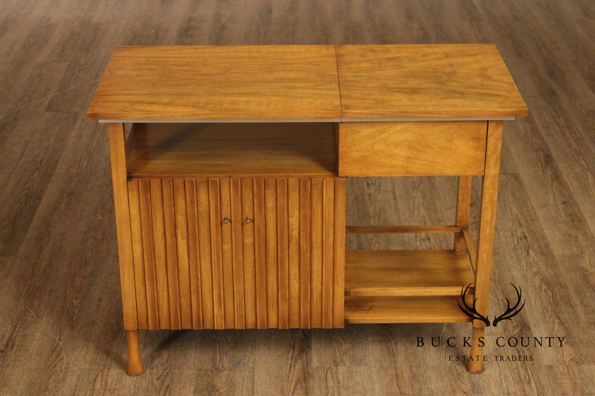 John Widdicomb Mid Century Modern Walnut Bar Cabinet