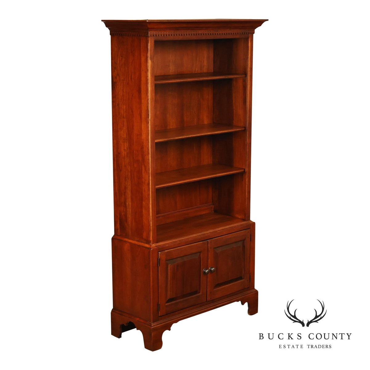 Bob Timberlake For Lexington Cherry Traditional Open Bookcase With Cabinet