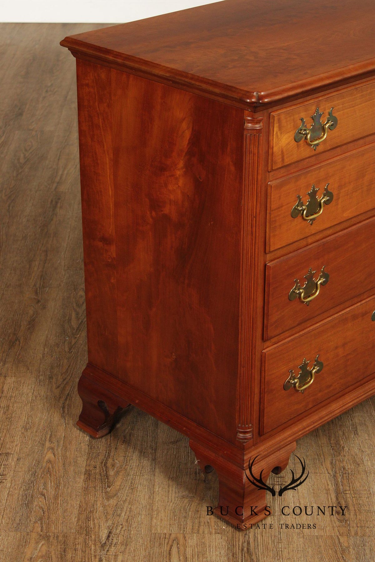 Robert Whitley Chippendale Style Hand Crafted Cherry Chest Of Drawers