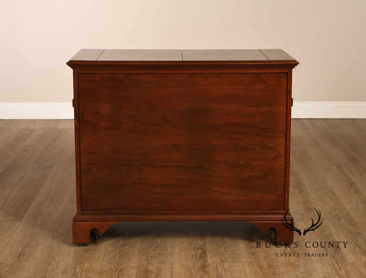 Ethan Allen Georgian Style Cherry Flip Top Server