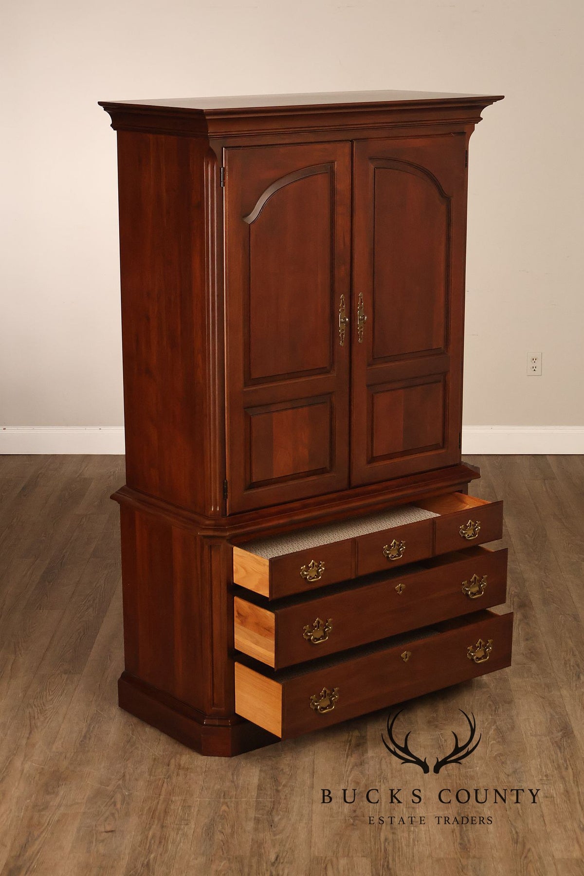 Pennsylvania House Chippendale Style Cherry Armoire