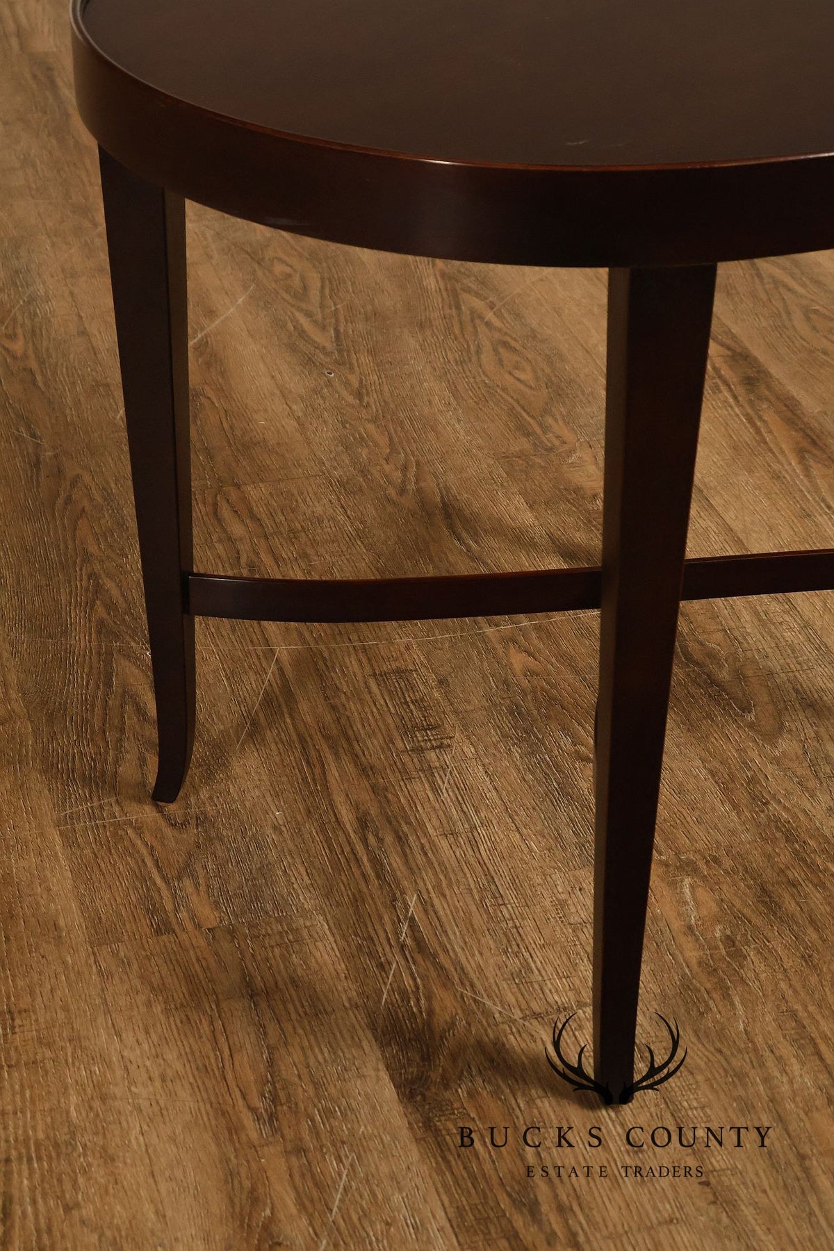 Barbara Barry For Baker Pair of Mahogany Side Tables