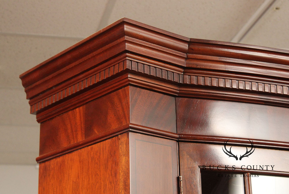 Baker Historic Charleston Collection Large Mahogany Bow Front China Cabinet