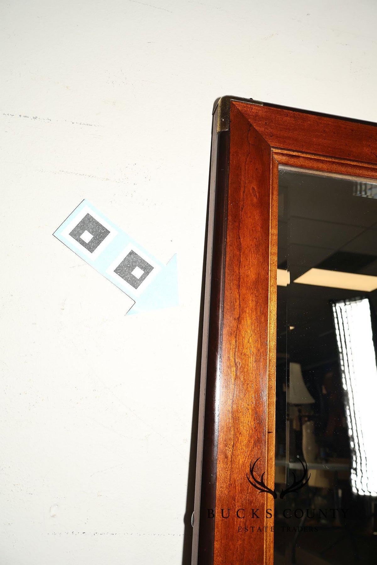 Campaign Style Brass Bound Mirror