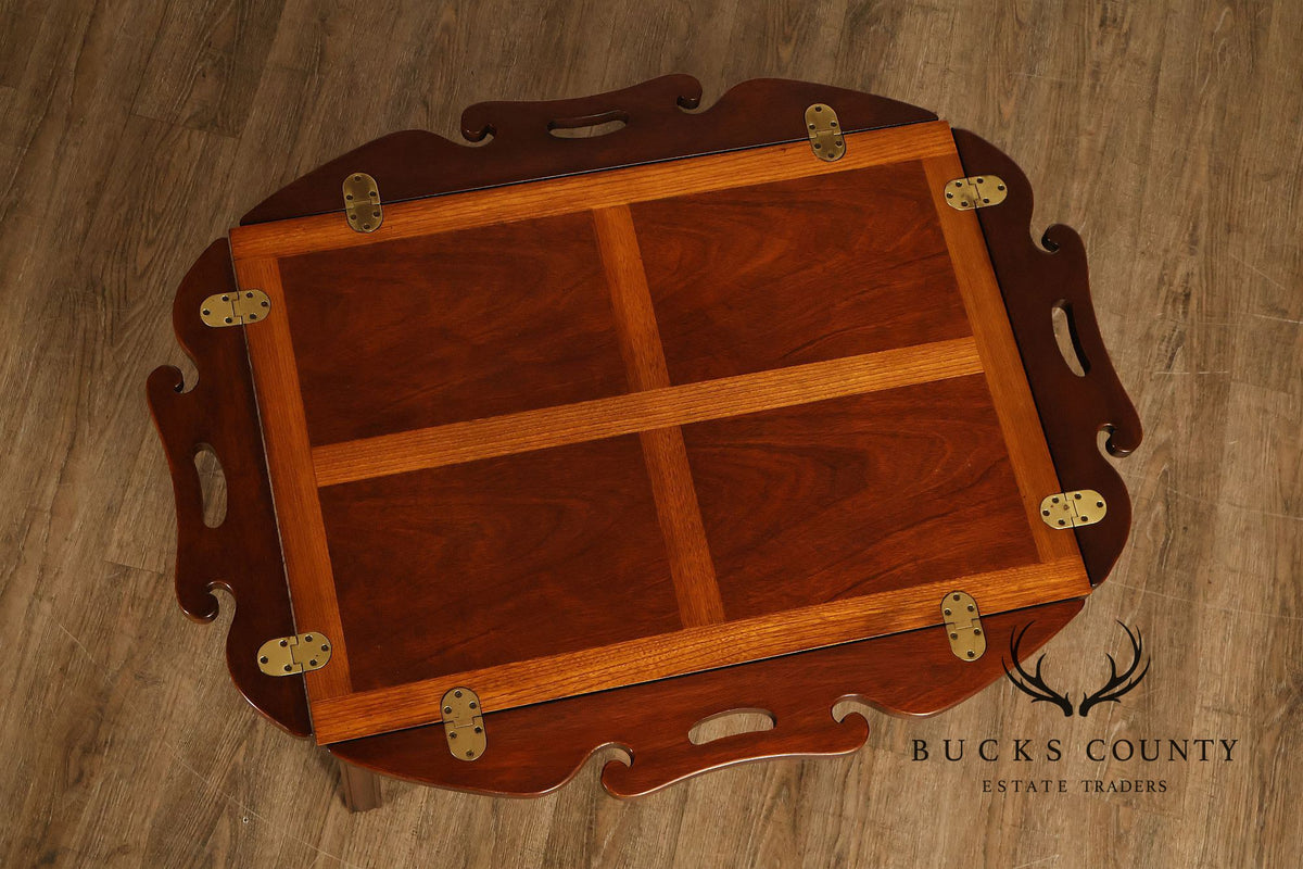 Chippendale Style Mahogany Butler's Tray Table