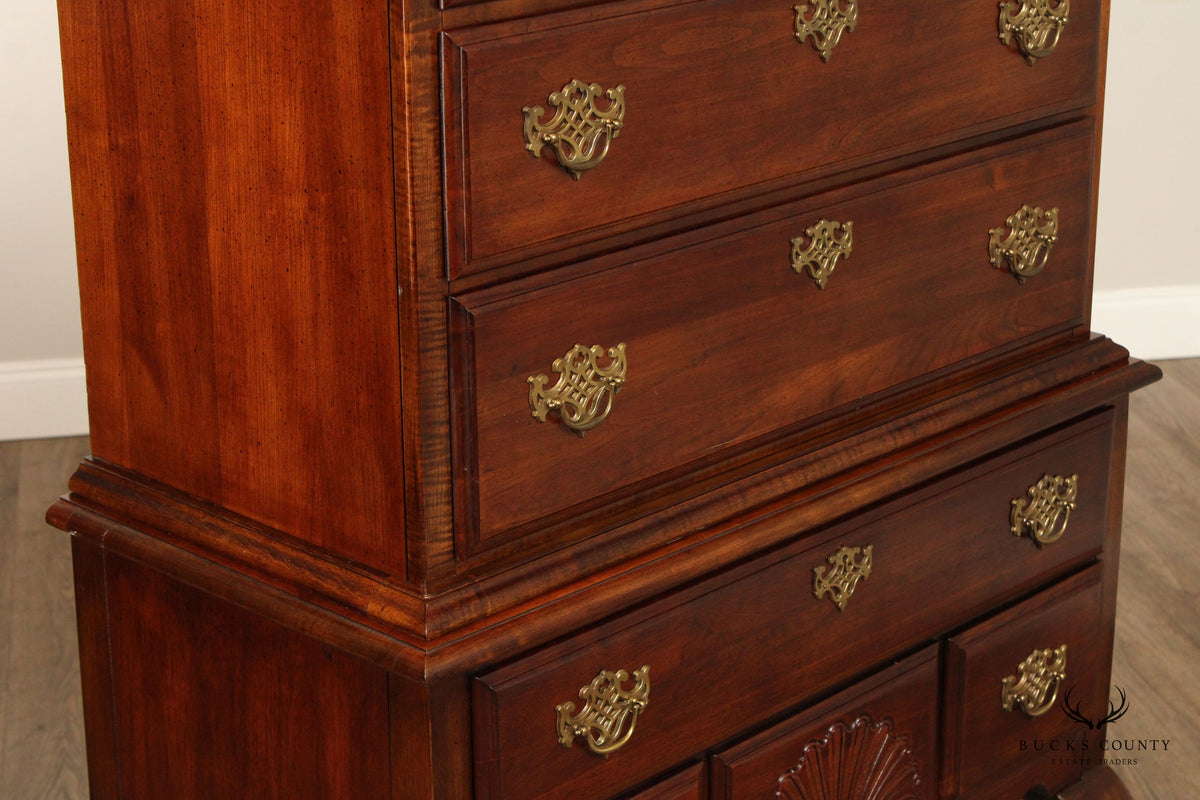 American Drew Queen Anne Style Cherry Highboy Chest