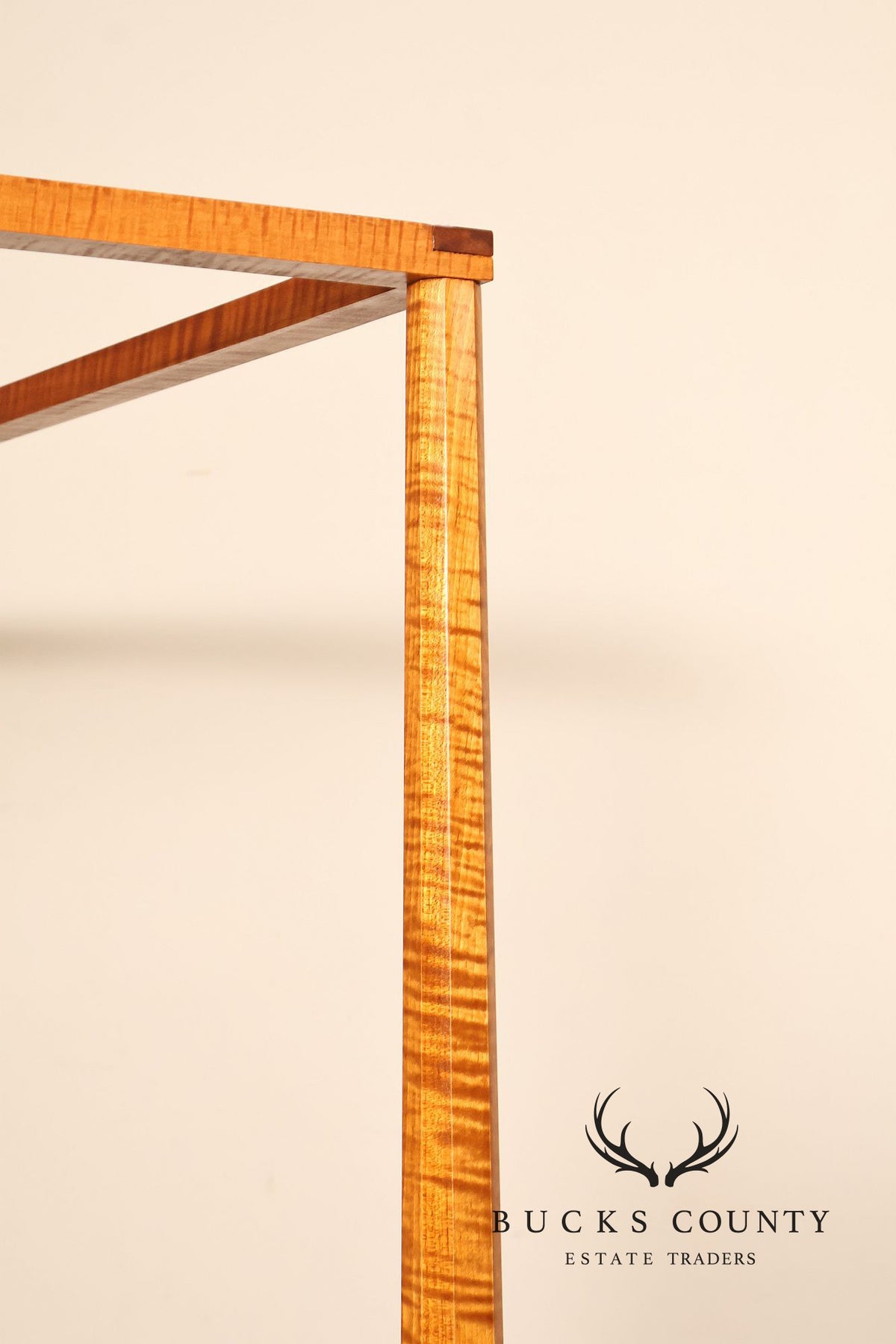 Bench Made Tiger Maple Queen Size Four Poster Canopy Bed