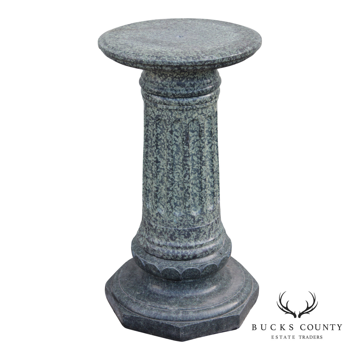 Vintage Carved Granite Pedestal Column