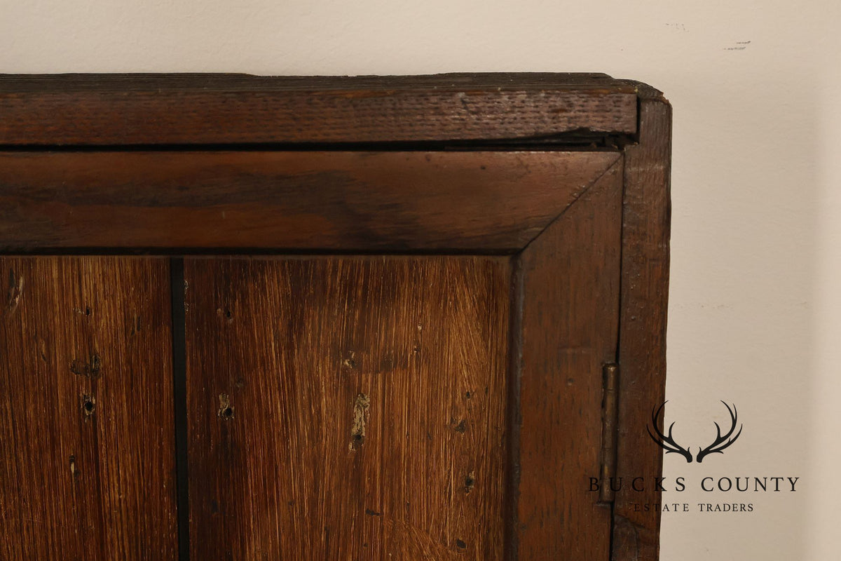 Antique Oak Shadowbox Display Case
