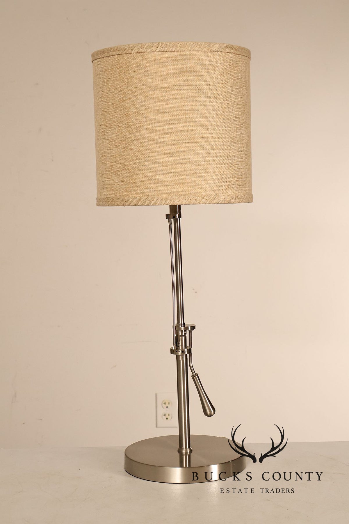 Contemporary Nickel Cantilever Table Lamp