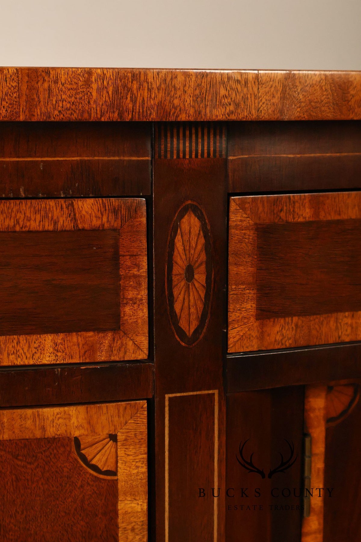 Hickory Federal Style Inlaid Mahogany Sideboard