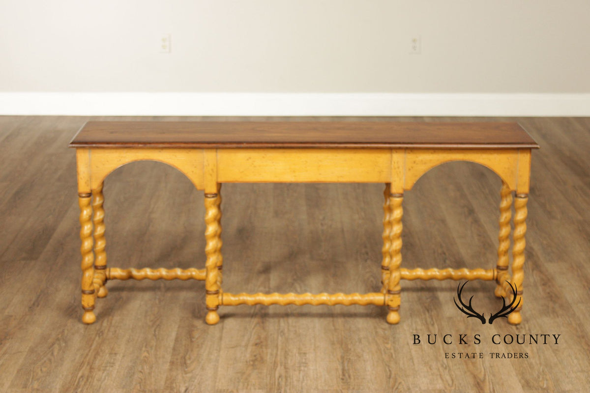 Heritage Country French Style Narrow Painted Console Table
