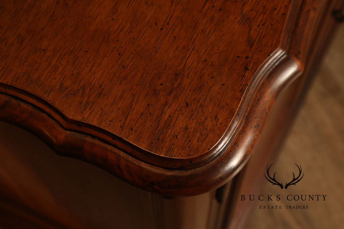 American Drew French Country Style Walnut Flip Top Server
