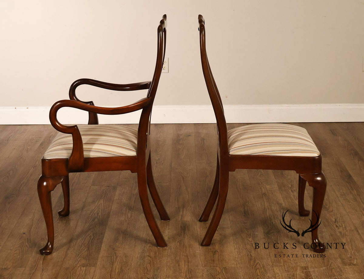 Kittinger Queen Anne Style Set of Six Mahogany Dining Chairs