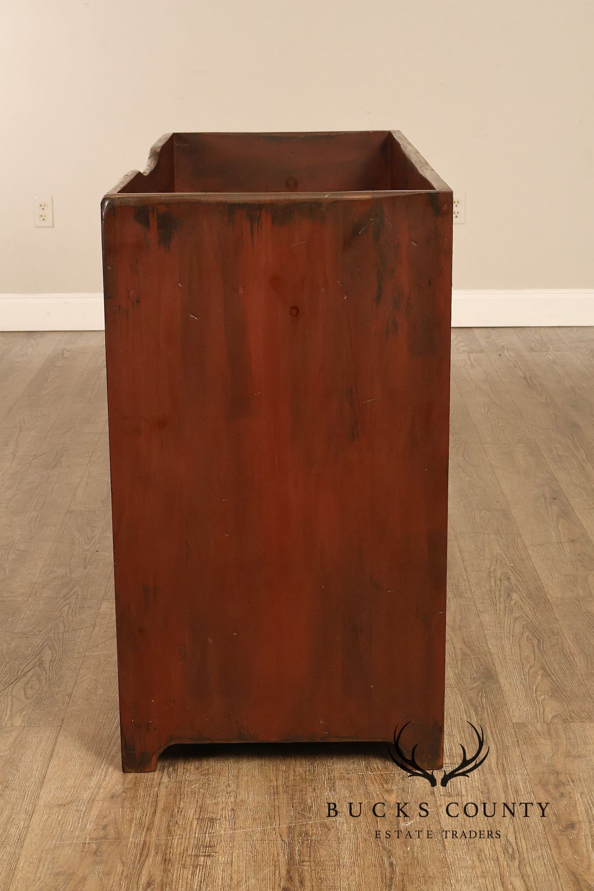 Custom Crafted Primitive Painted Pine Dry Sink Cabinet