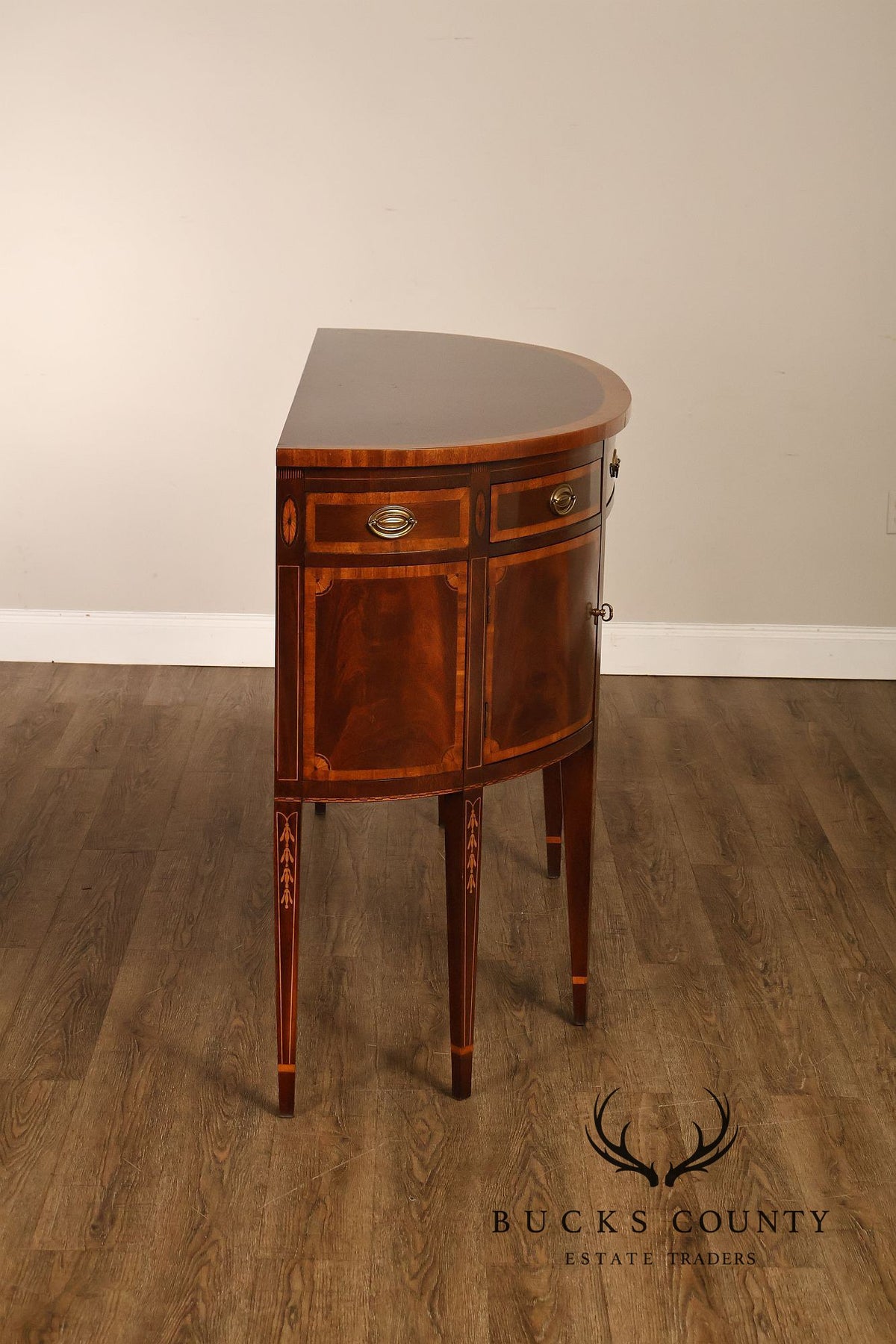 Hickory Federal Style Inlaid Mahogany Sideboard