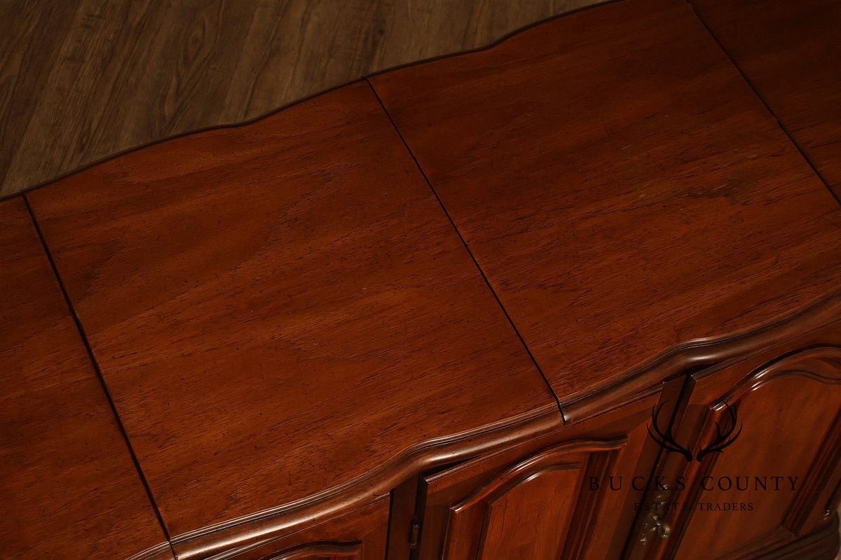 American Drew French Country Style Walnut Flip Top Server
