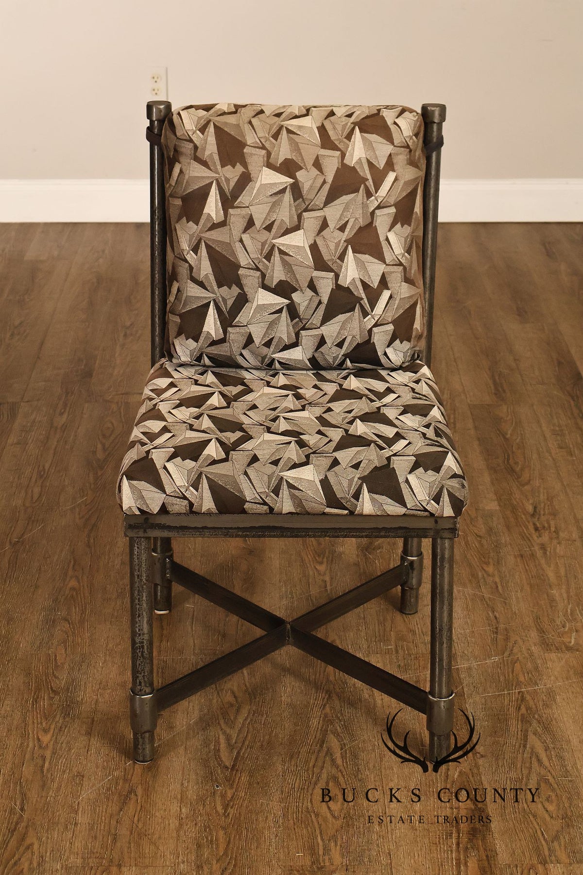 Swaim Industrial Set of Four Iron Dining Chairs