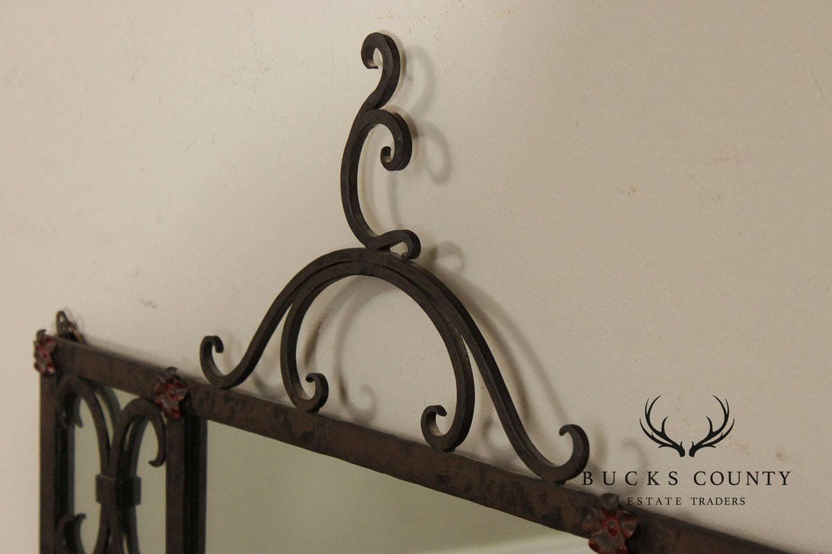 Spanish Colonial Style Wrought Iron Wall Mirror