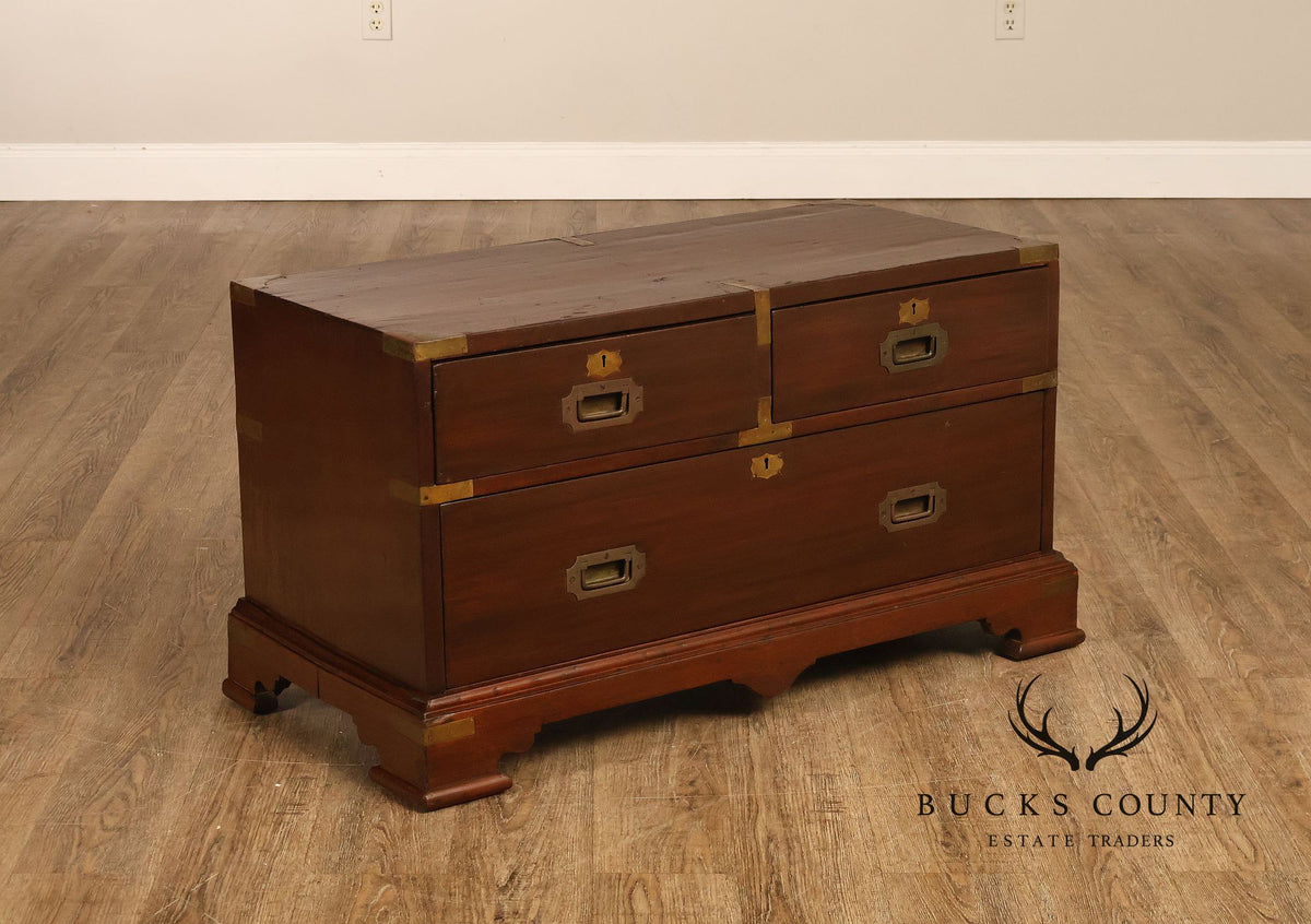 Campaign Style Mahogany Low chest