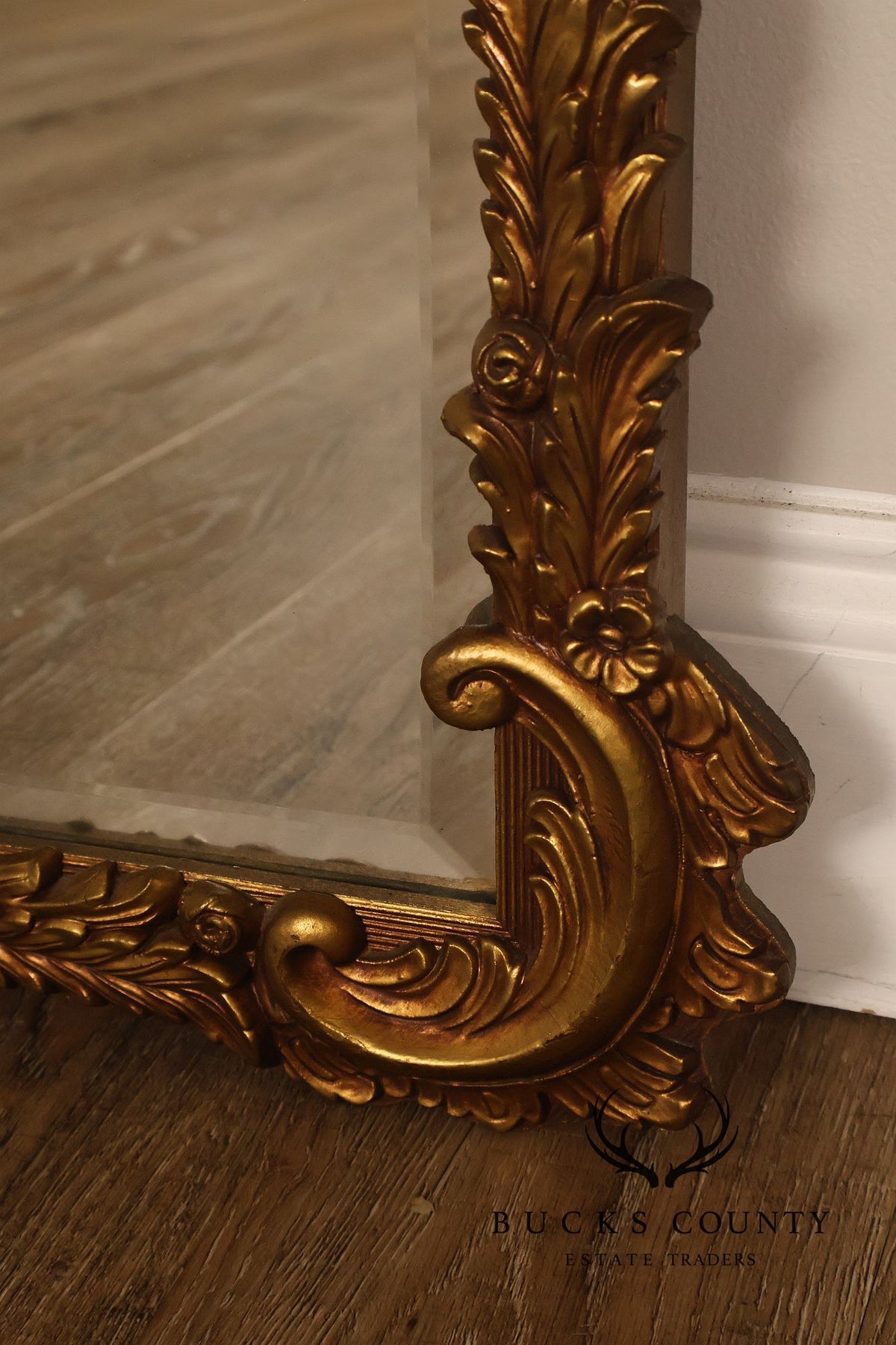 Rococo Revival Giltwood Beveled Wall Mirror
