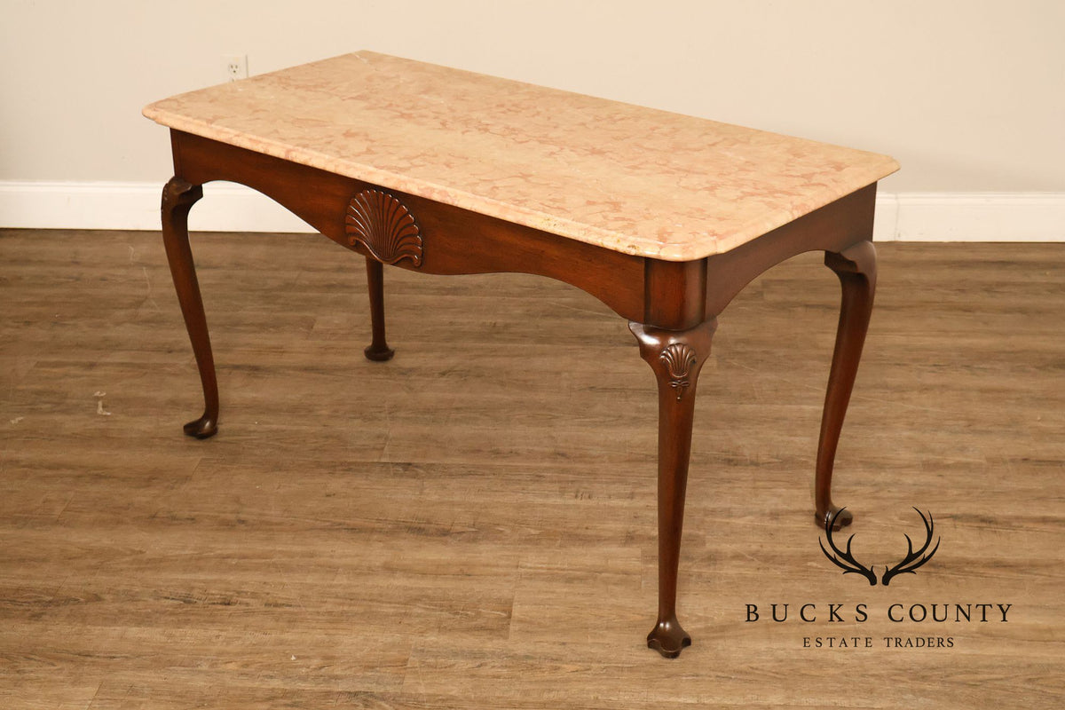 Kittinger Colonial Williamsburg Marble Top Mahogany Server