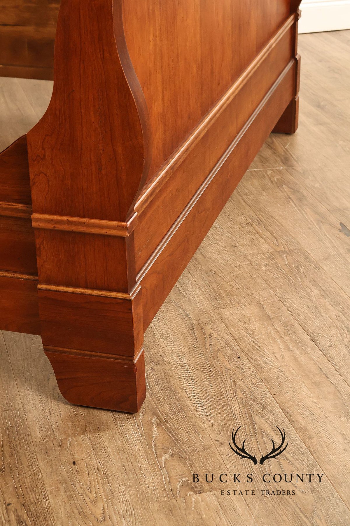 Louis Phillippe Style Cherry Queen Sleigh Bed