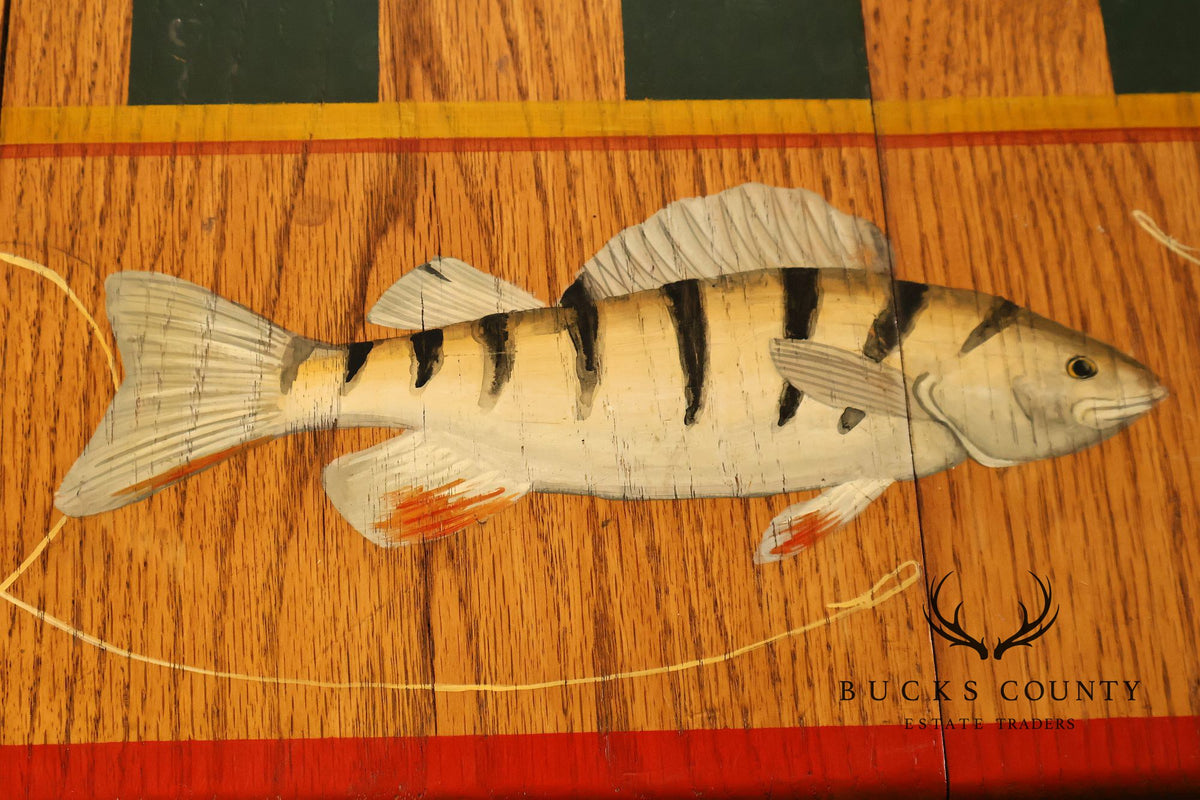 Appalachian Rustic Furnishing Trout and Perch Game Table