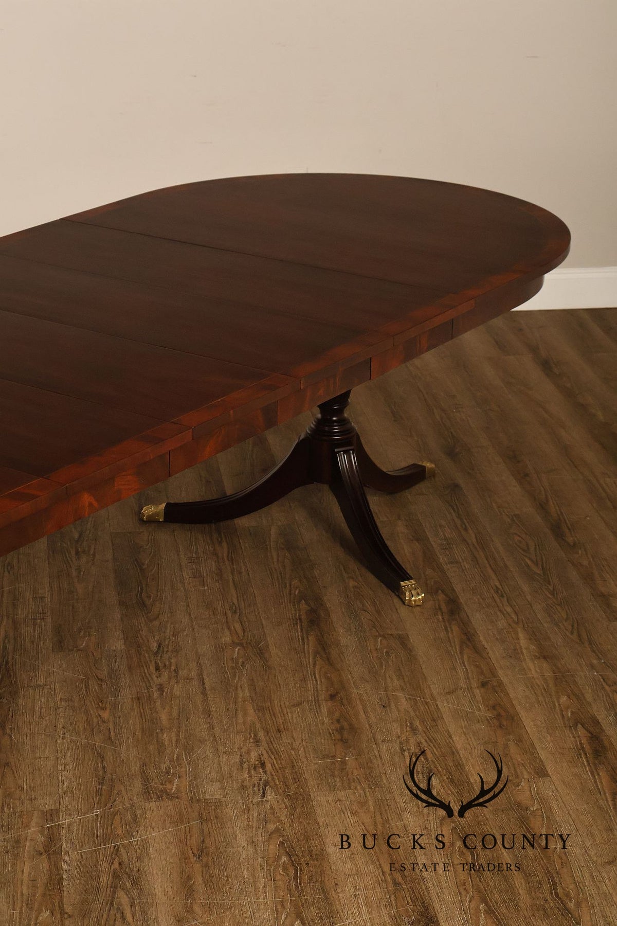 Henkel Harris Regency Style Mahogany Double Pedestal Dining Table
