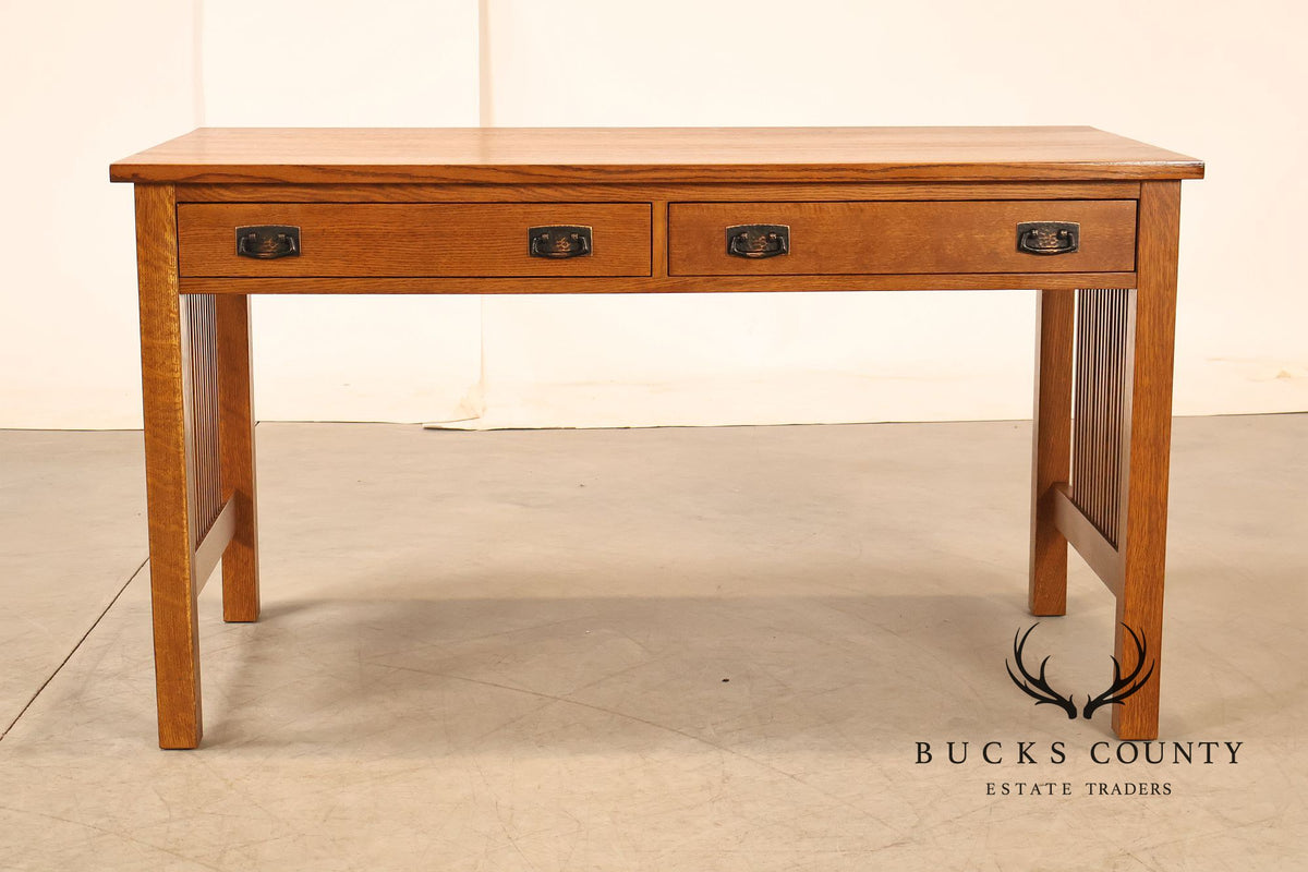 Stickley Mission Collection Oak Spindle Writing Desk