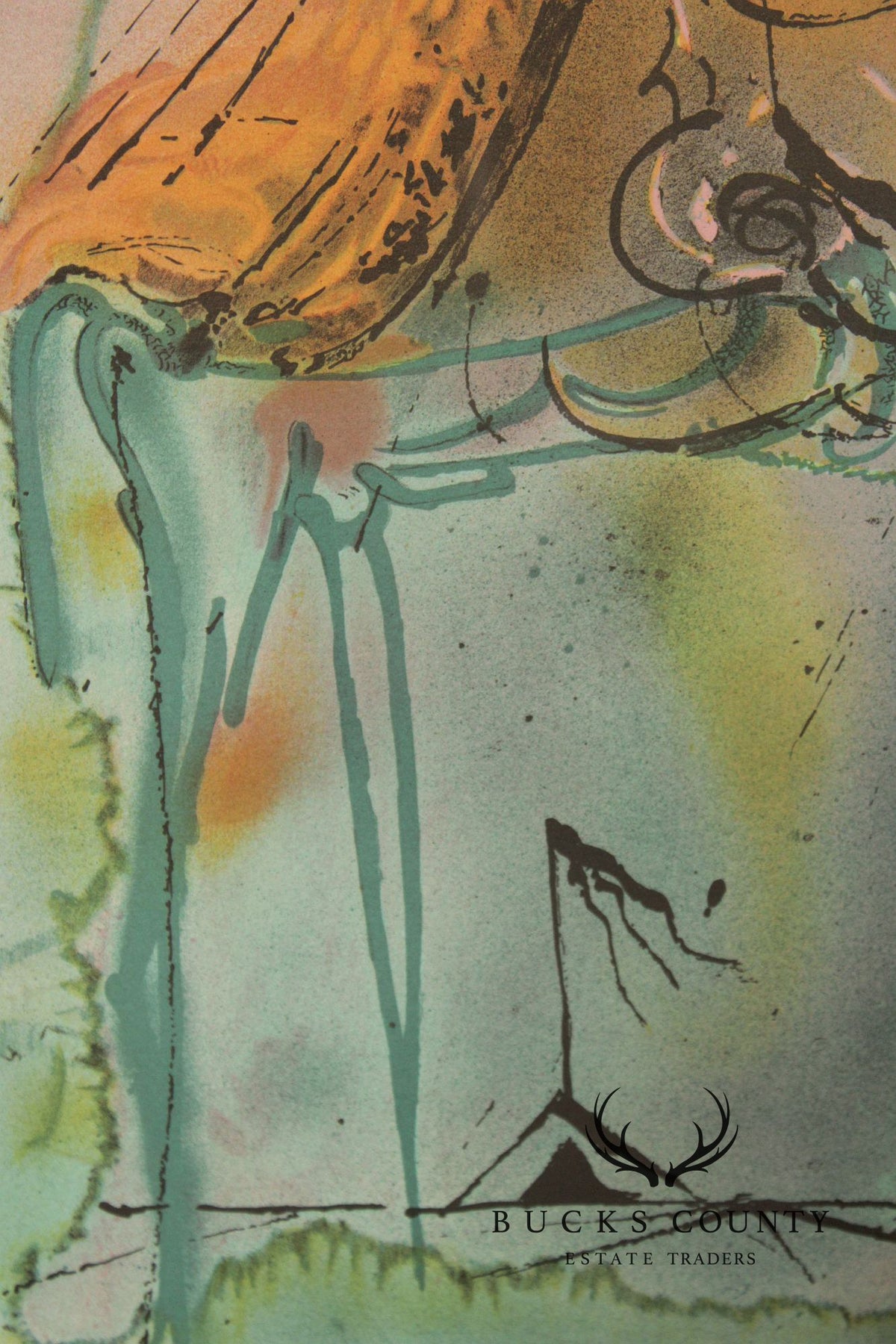 Salvador Dalí Framed Lithograph, 'Cheval De La Mort'