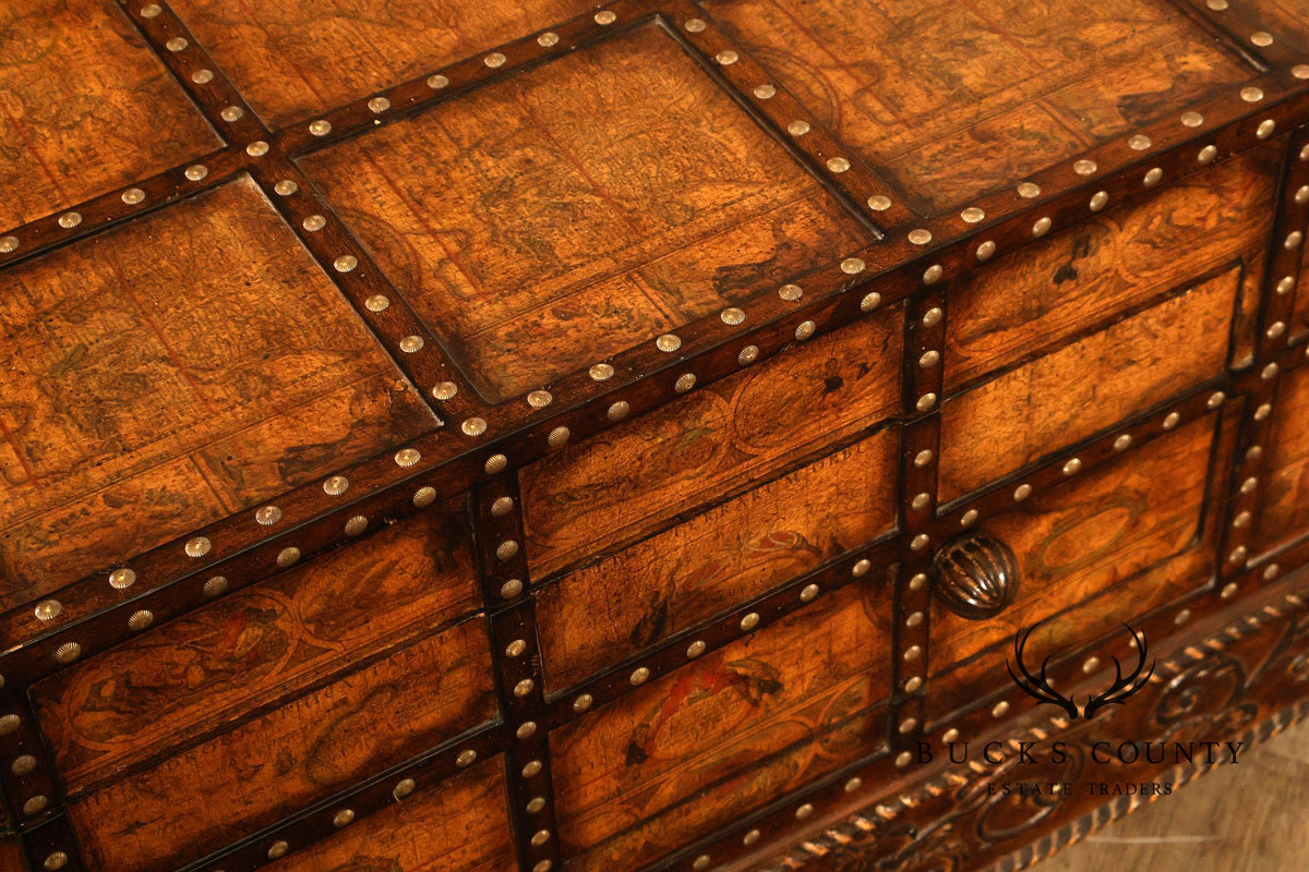Pulaski 'Espaigne' Large Square Old World Map Storage Coffee Table