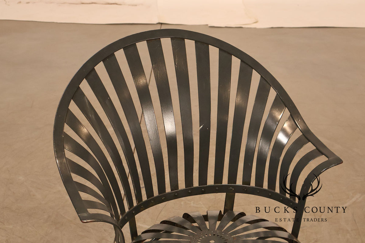 Francois Carre Pair of Outdoor Patio Fanback Armchairs