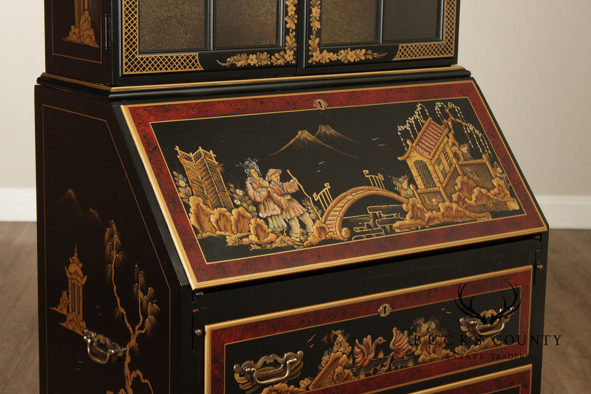 Maddox Colonial Hand Painted Chinoiserie Secretary Desk